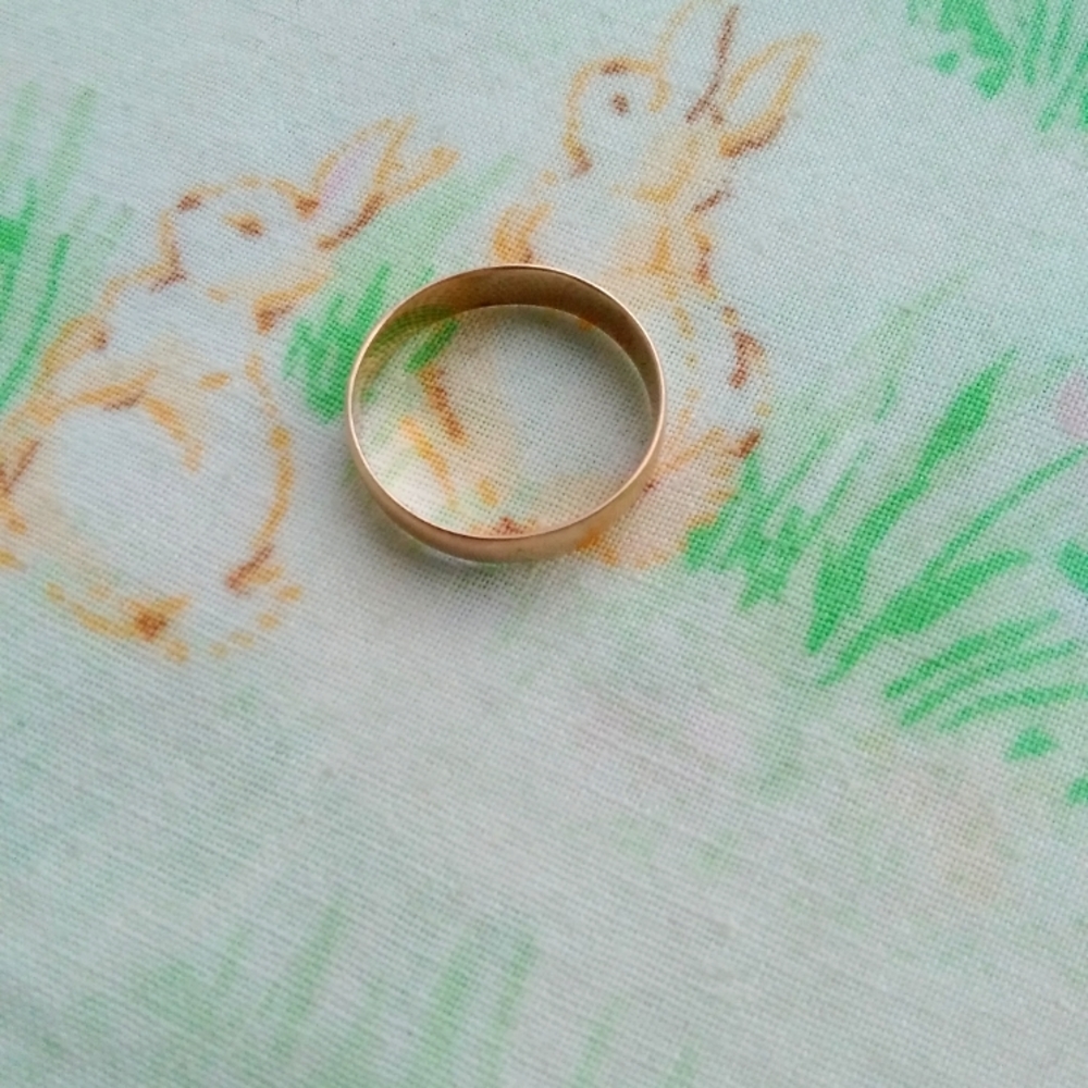 🌙14k Gold Ring Wedding Band - Picture 4 of 8